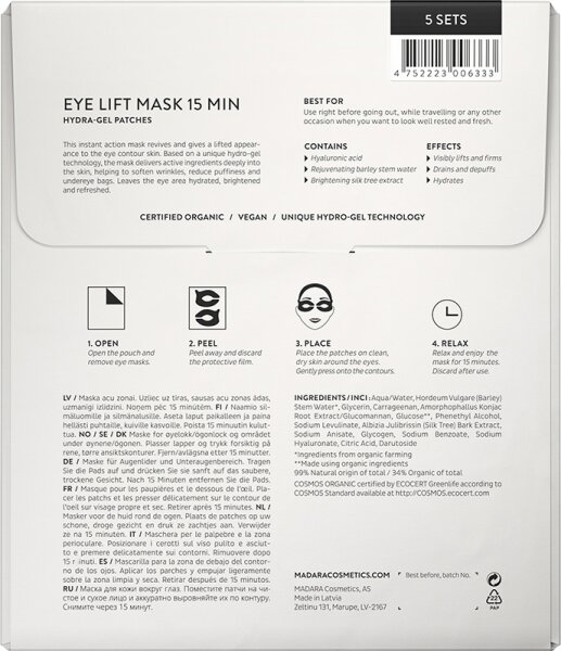 MÁDARA Time Miracle Eye Lift Mask 15min Augenmaske