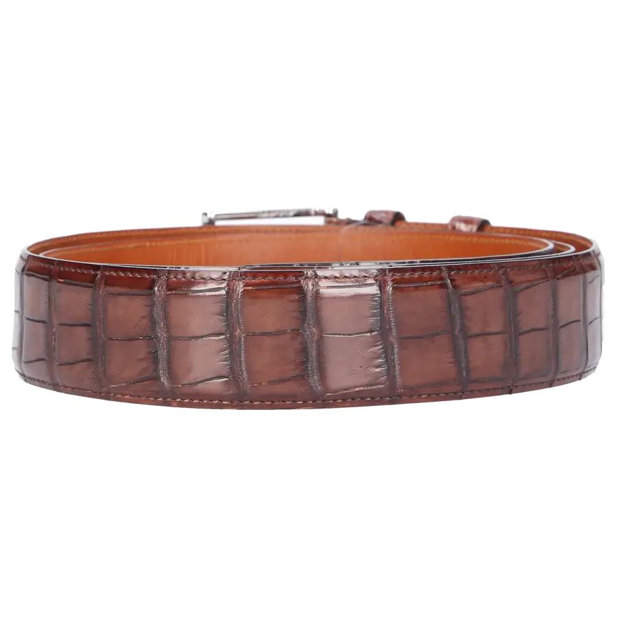 Santoni - Gürtel Alligatorleder - braun