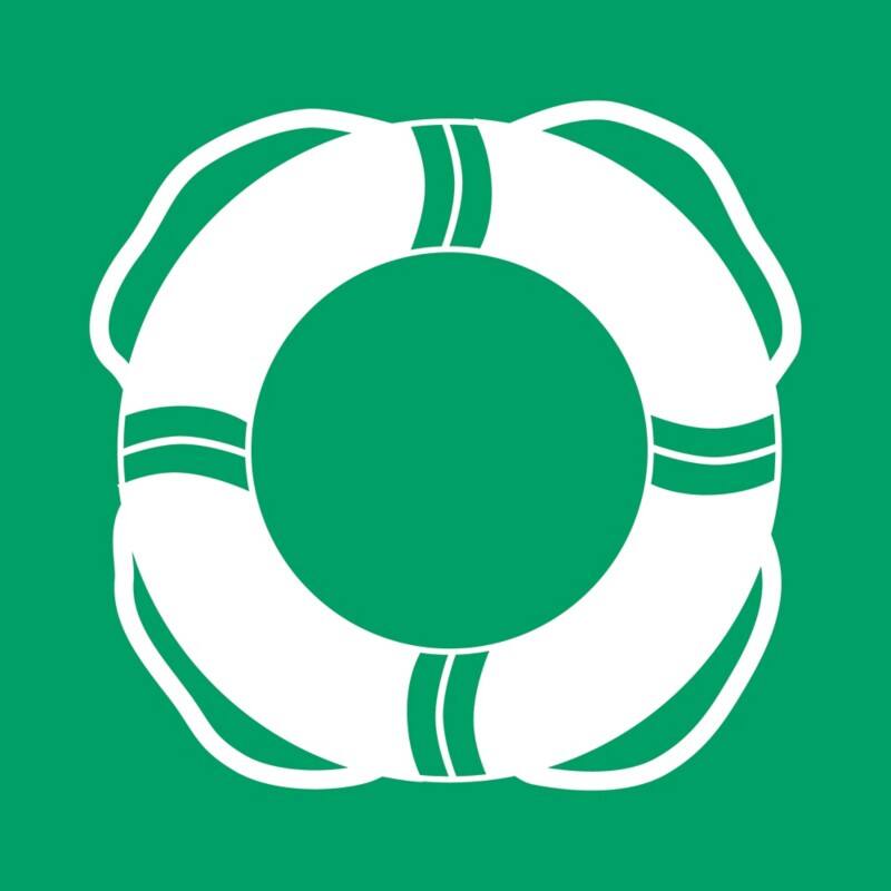 Djois Warnschild Rettungsausrüstung Klebstoff, einschraubbar PP (Polypropylen) 30 (B) x 0,14 (H) cm 3 Stück