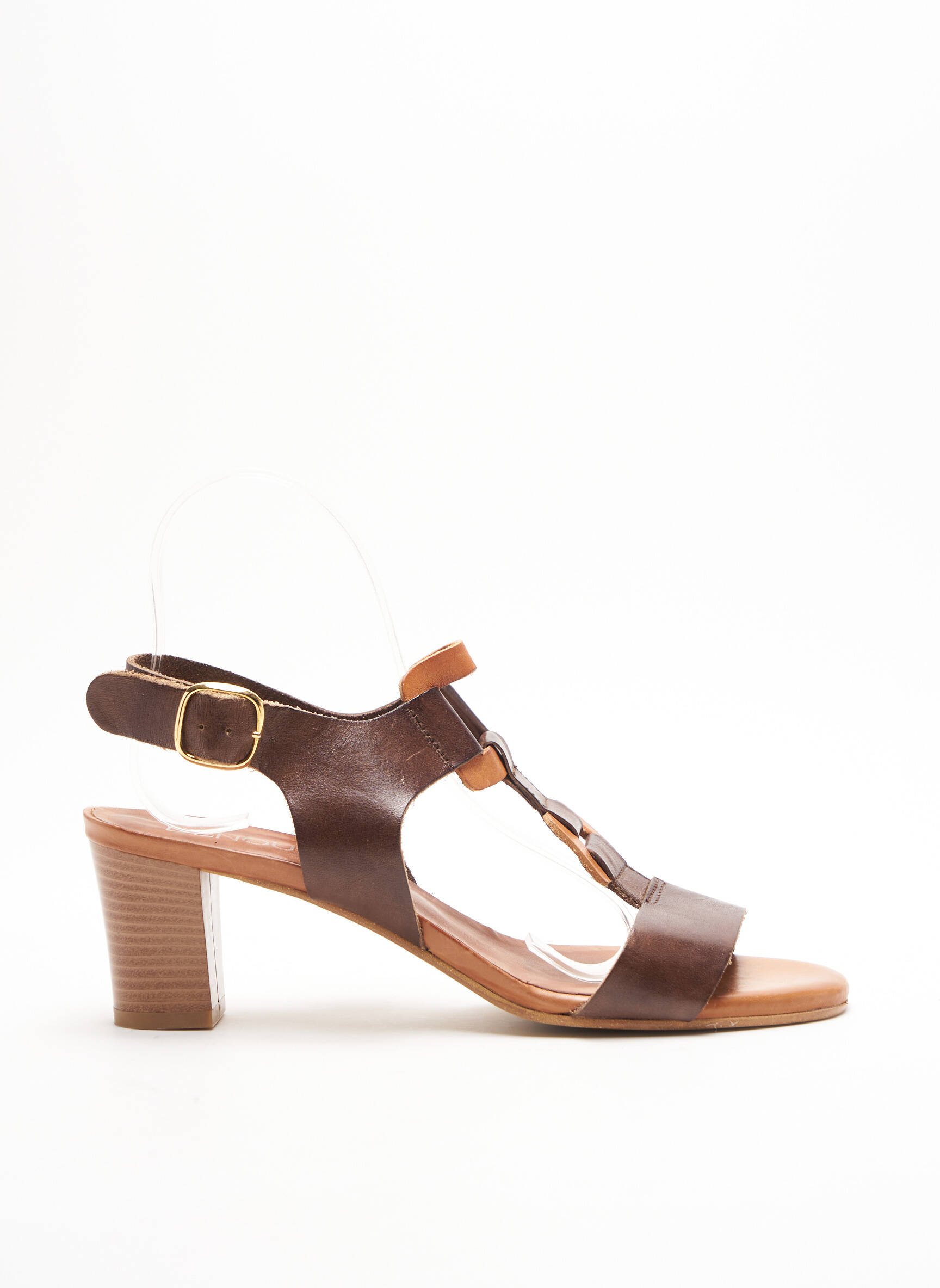 Denouee Sandales Nu Pieds Femme couleur marron