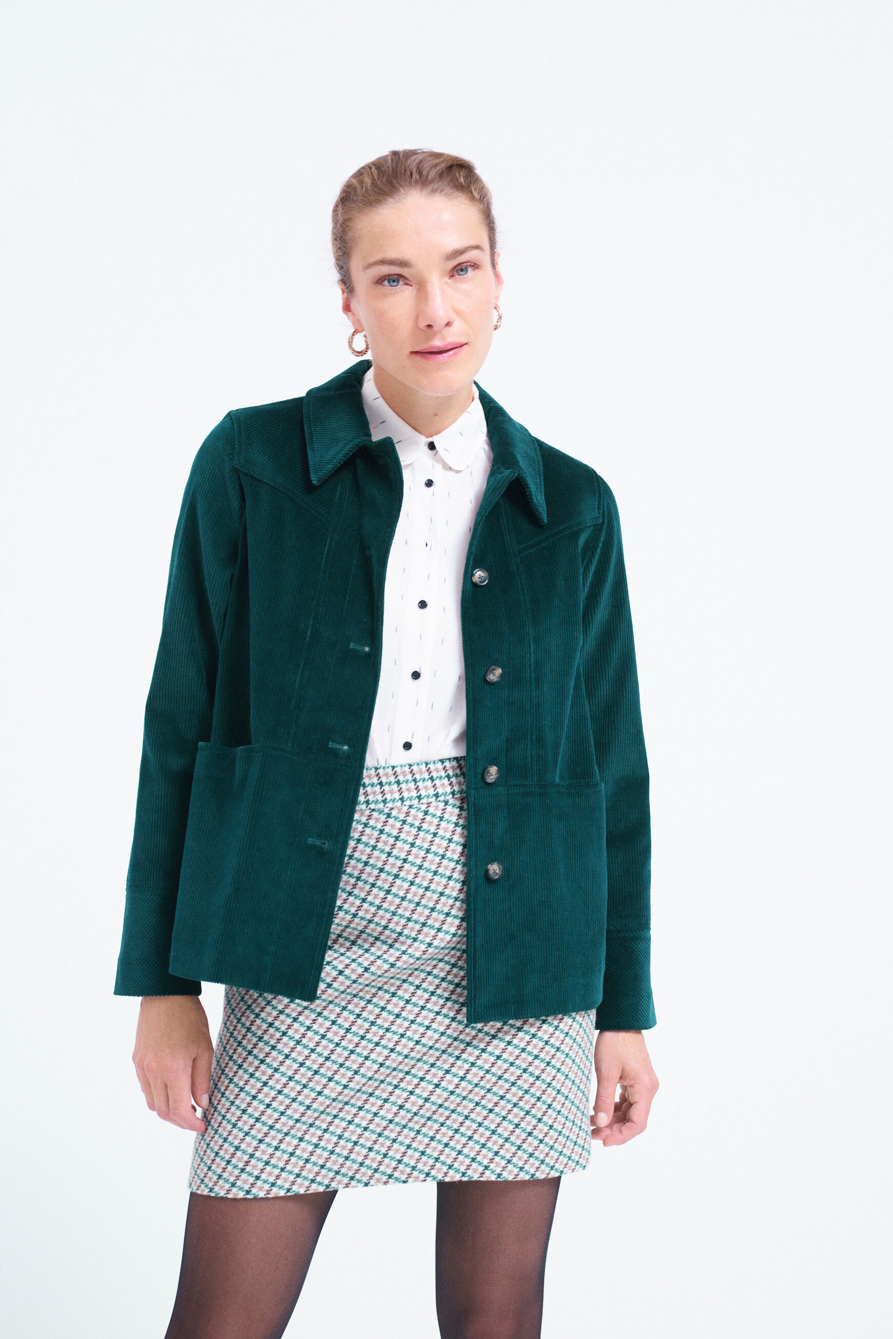veste thea vert fonce femme