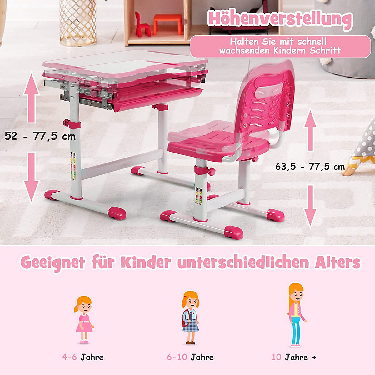 Kinderschreibtisch höhenverstellbar neigbar