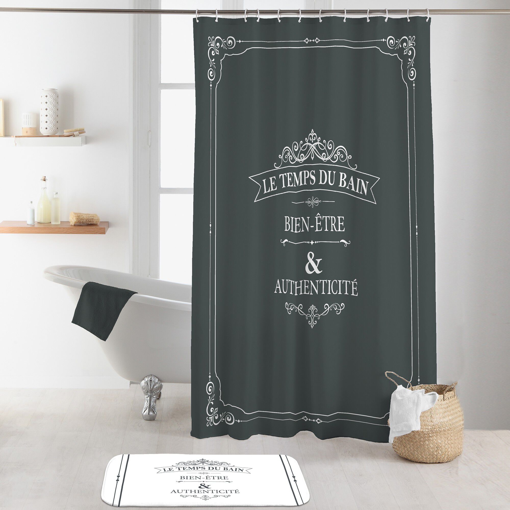 Rideau de douche imprimé Vintage