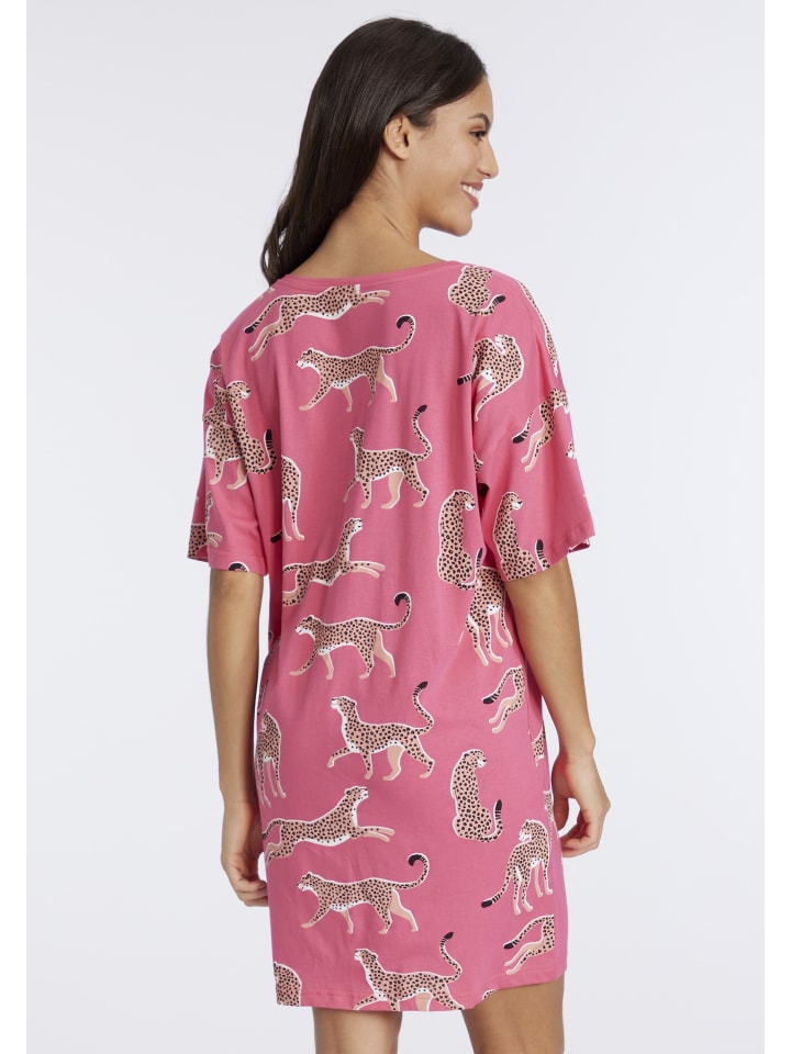 VIVANCE DREAMS Sleepshirt in pink-gemustert günstig kaufen