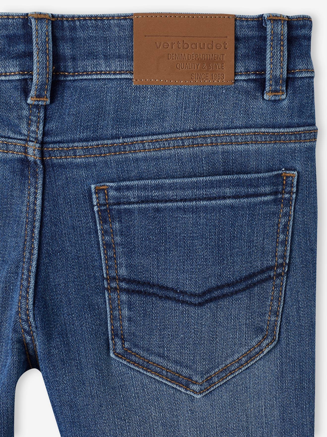 Vertbaudet Die UNVERWÜSTLICHE, robuste Jungen Jeans, Slim-Fit - dark blue
