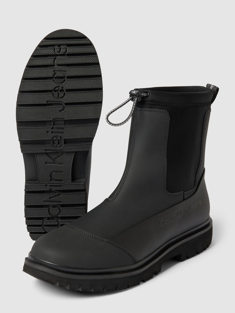 Chelsea Boots mit elastischem Bund Modell 'COMBAT' in black