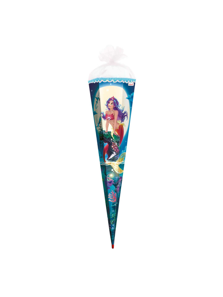 ROTH Schultüte groß Magische Meerjungfrau 85 cm, Glanzfolie in Blau günstig kaufen onesize