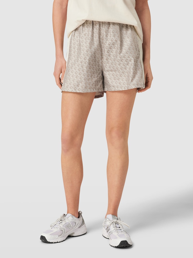 Shorts mit Label-Details Modell 'ALETHEA' in mittelbraun