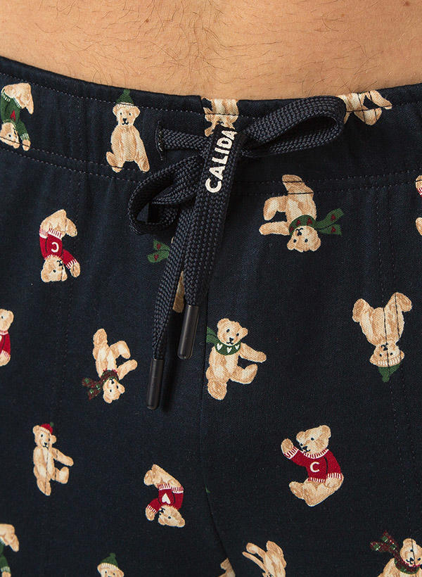 CALIDA, Pyjamahose, Baumwolle, dunkelblau gemustert