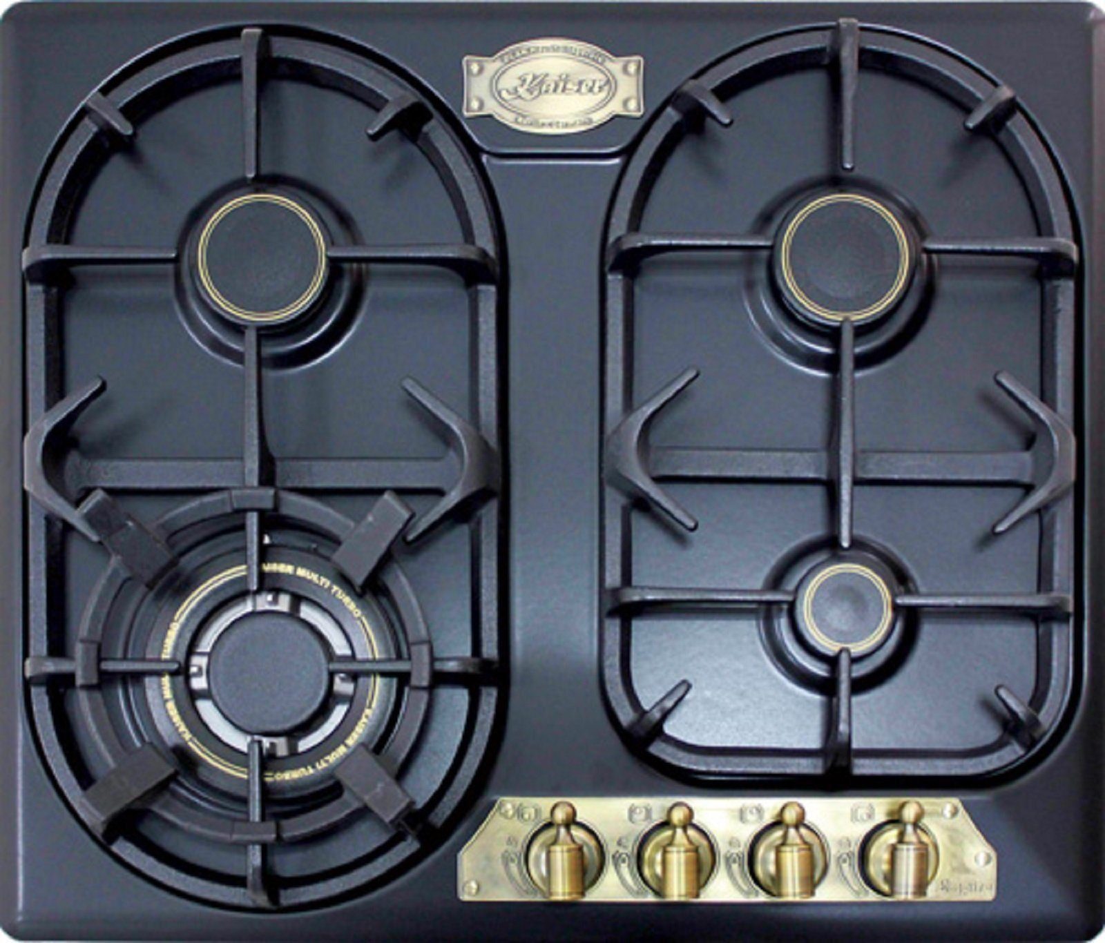 Kaiser Küchengeräte Backofen-Set EG 6345 Em+KG 6325 Em, Einbau Gasbackofen 67L+Retro Einbau Gasherd, 60cm
