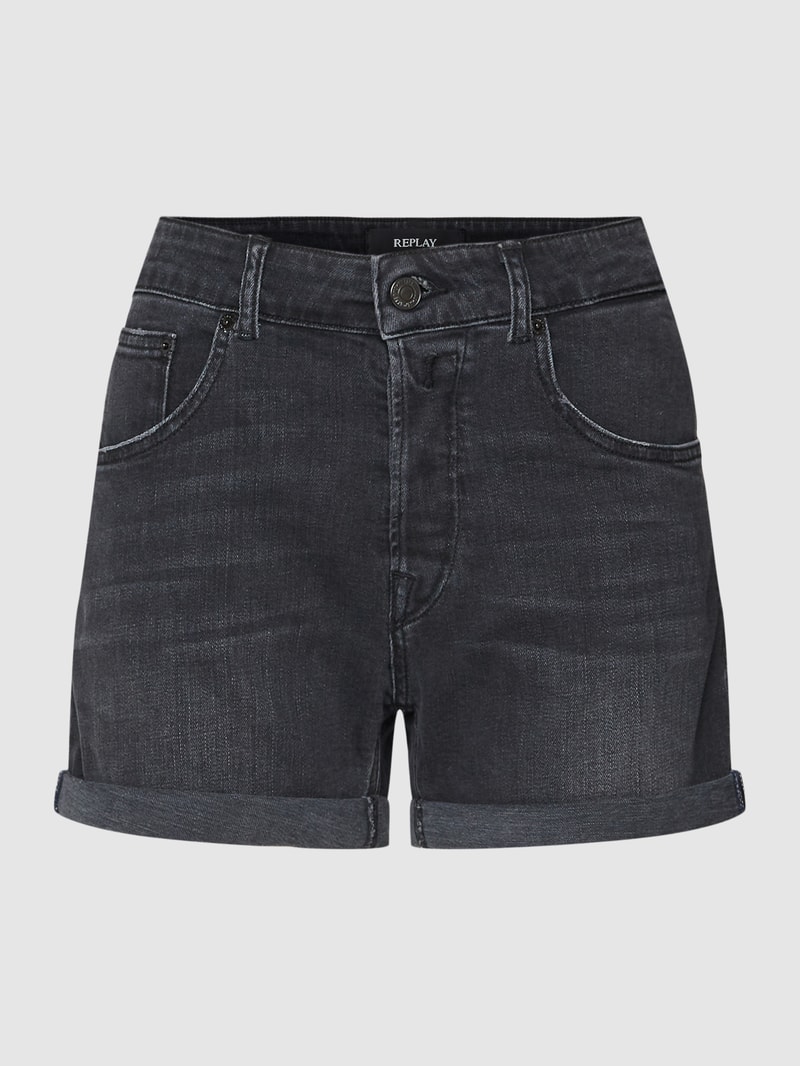 Jeansshorts mit 5-Pocket-Design Modell 'ANYTA' in schwarz