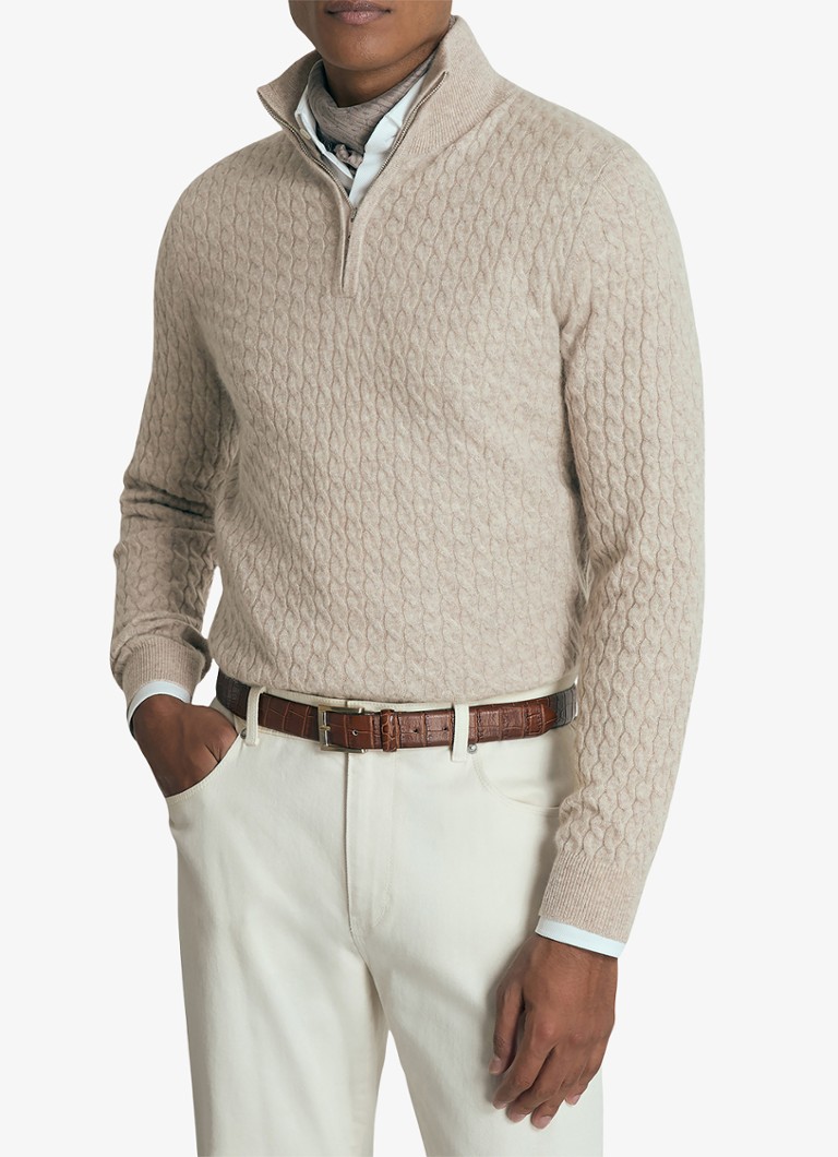 Maglione Reiss Richmond in maglia a trecce con cashmere