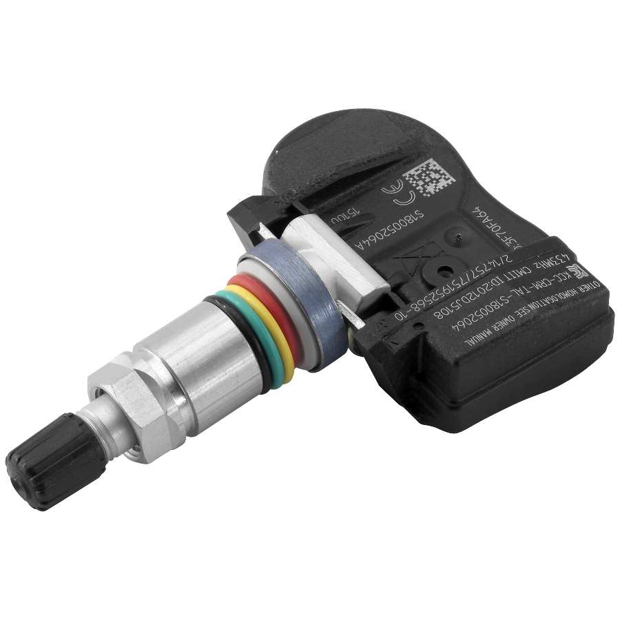 VDO Reifendrucksensor mit Ventil aus Aluminium für Alu- und Stahlfelgen, silberfarben, 433,92 MHz, max. Geschwindigkeit von 290 km/h, 1 Stück - ATU