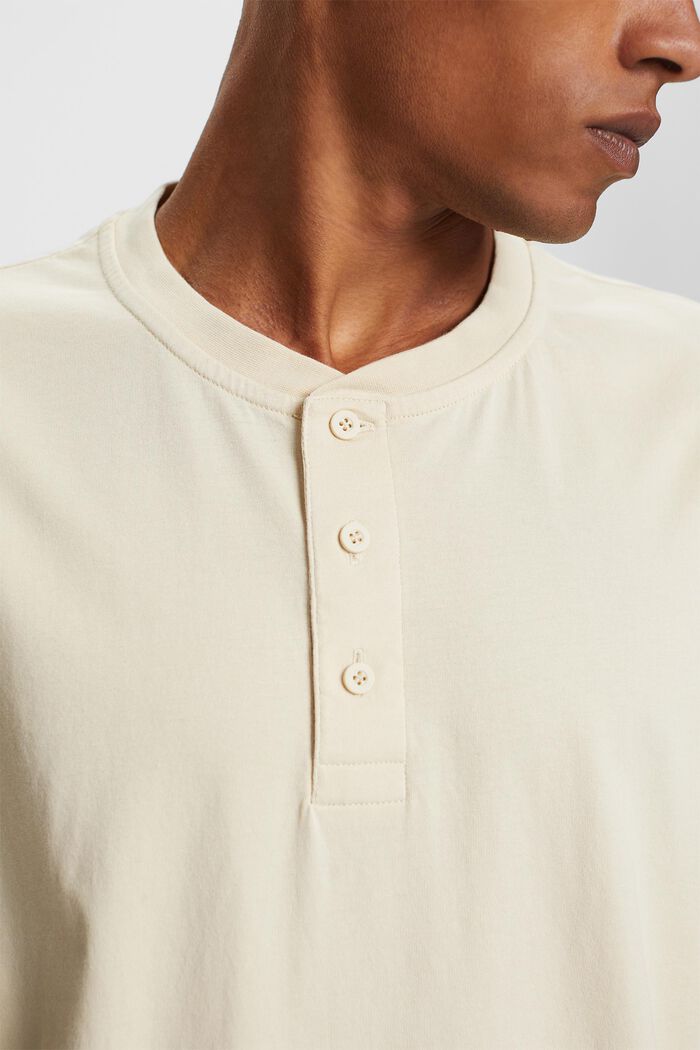 Henley-T-Shirt, 100 % Baumwolle