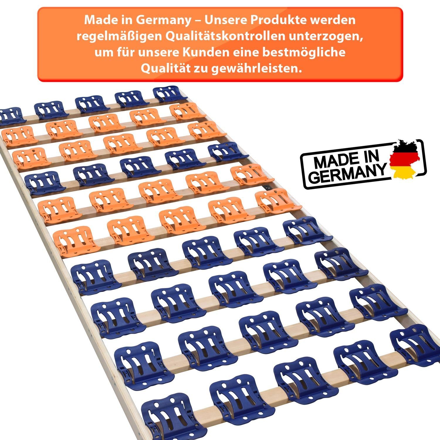 Teiltellerlattenrost, Coemo, Kopfteil nicht verstellbar, Fußteil nicht verstellbar, preisgünstiger Selbstbausatz - Made in Germany