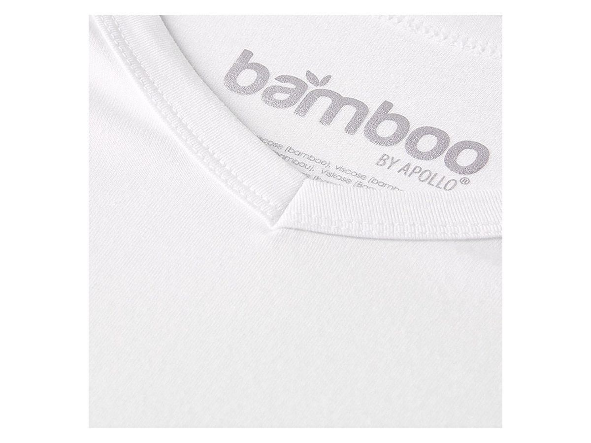 Apollo Bamboo Basic V-Neck White Herren T-shirt