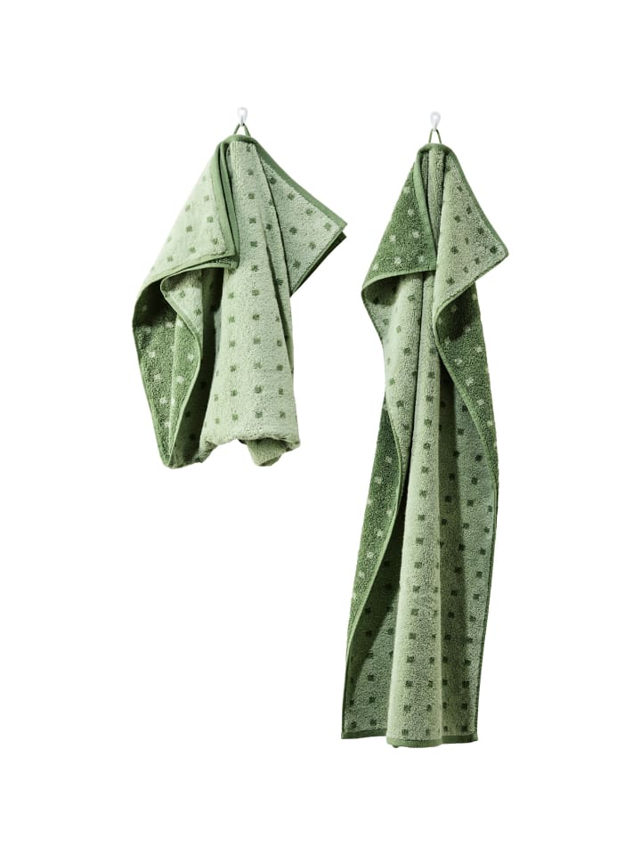 Erwin Müller Frottier, Jacquard Handtuch 4er-Pack Sigmaringen in jade günstig kaufen 50 x 100 cm