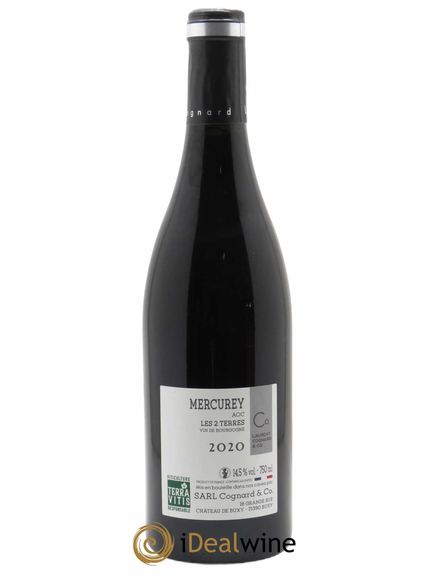 Mercurey Les 2 Terres Laurent Cognard  2020 - Lot de 1 Bouteille