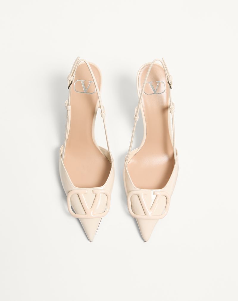 VLogo Signature Patent Slingback Pump 80mm