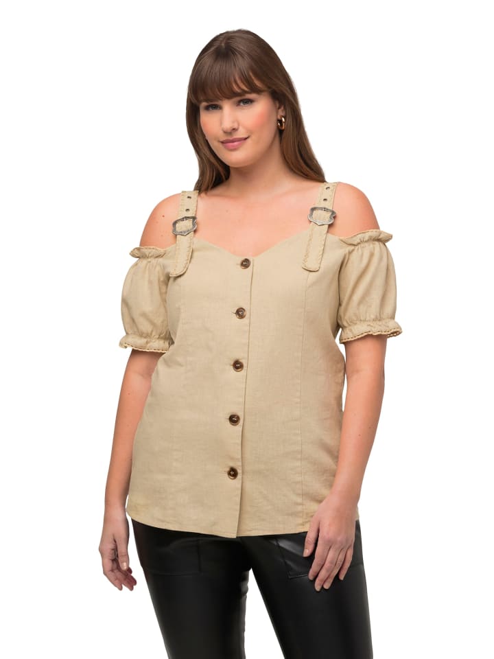 Ulla Popken Trachtenbluse in beige günstig kaufen