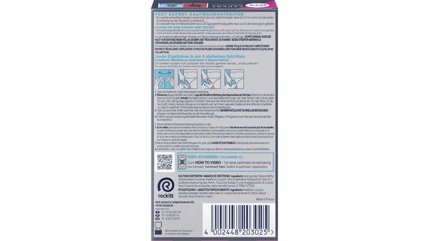Veet Expert Kaltwachssstreifen Bikini und Achseln