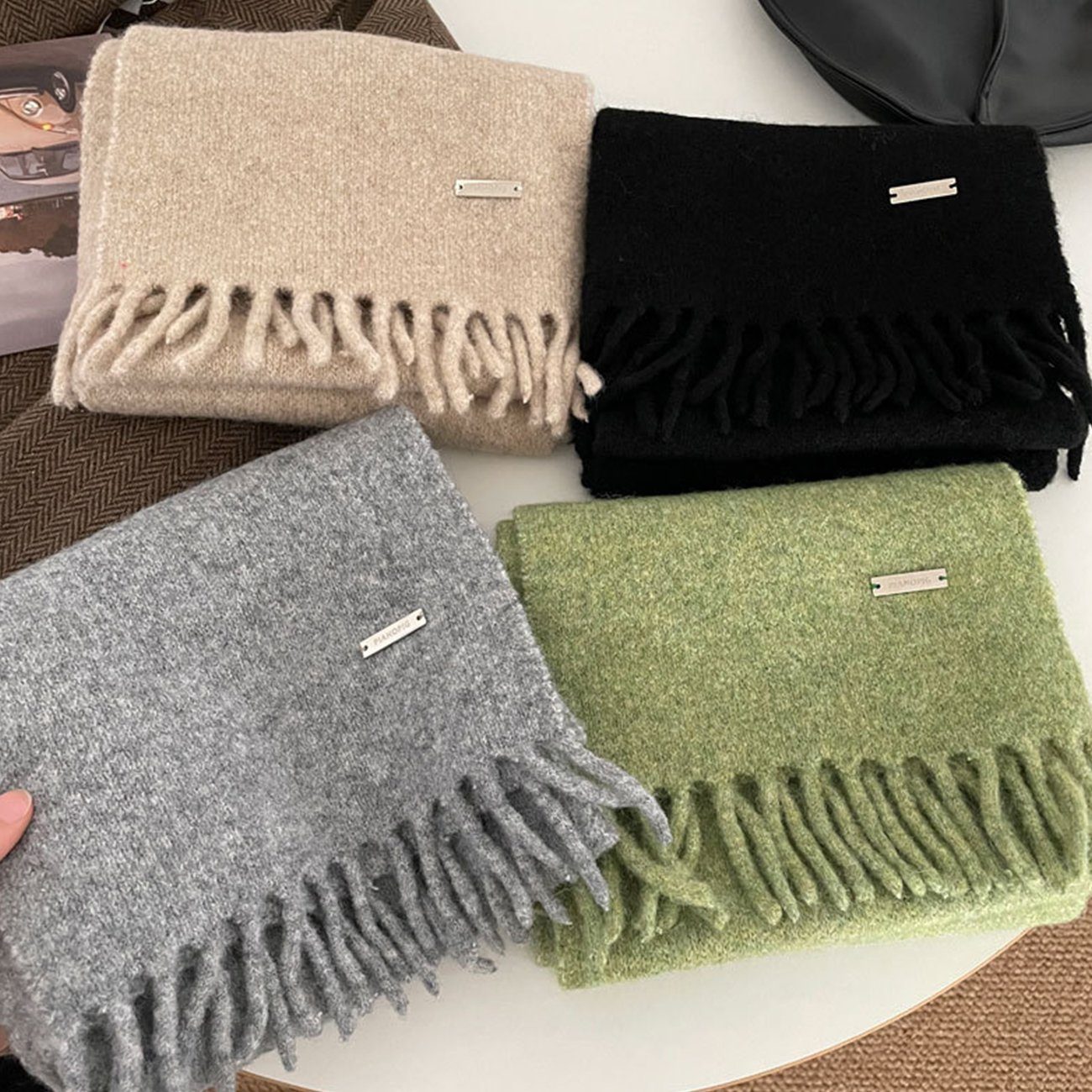 ZanMax Modeschal Modischer warmer Schal für Damen im Winter, (1-St)