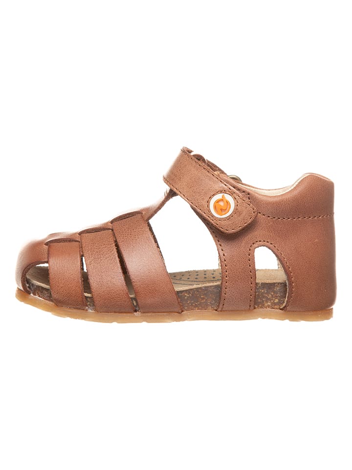 Naturino Leder-Halbsandalen in Hellbraun günstig kaufen