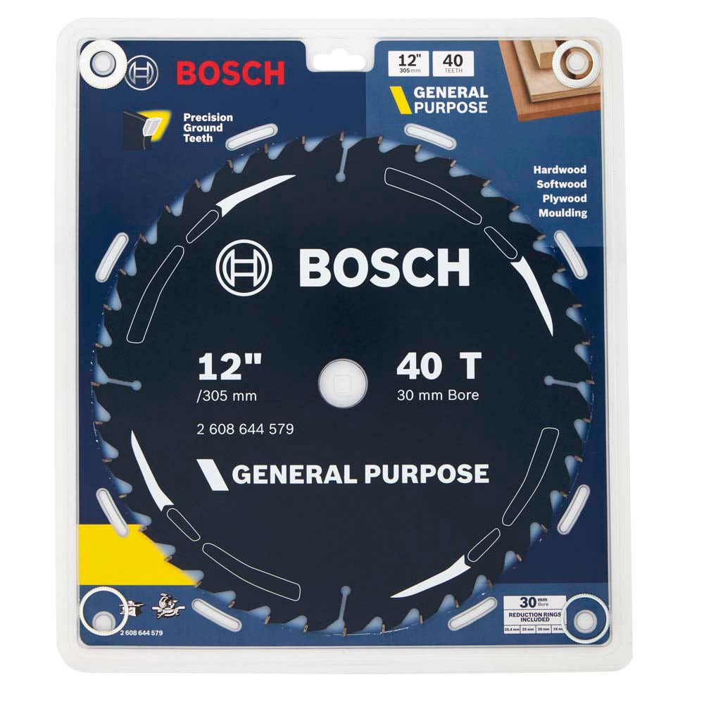 Disco de corte para madeira Bosch de 305 mm com 40 dentes TCT - USO GERAL