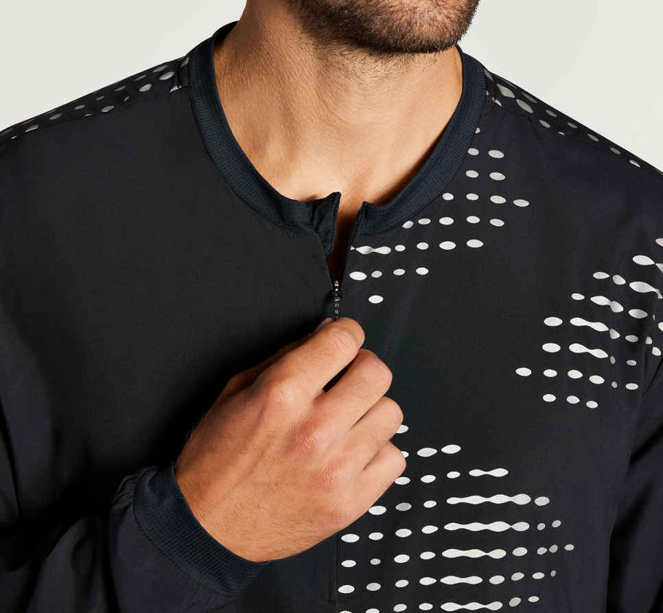 1/2 Zip Wind Shell Black