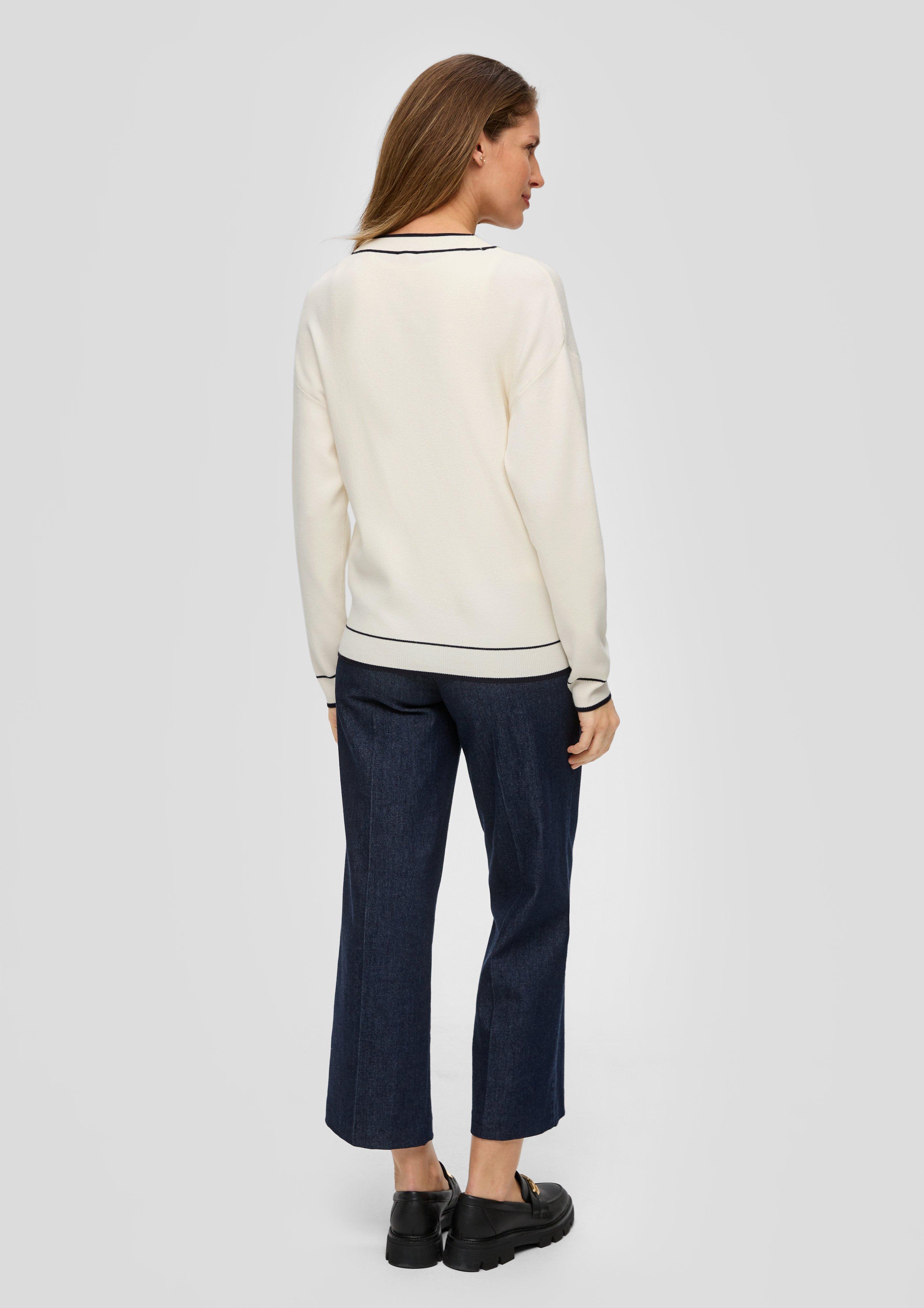 Strickjacke mit Kontrastdetails  2140484-0200