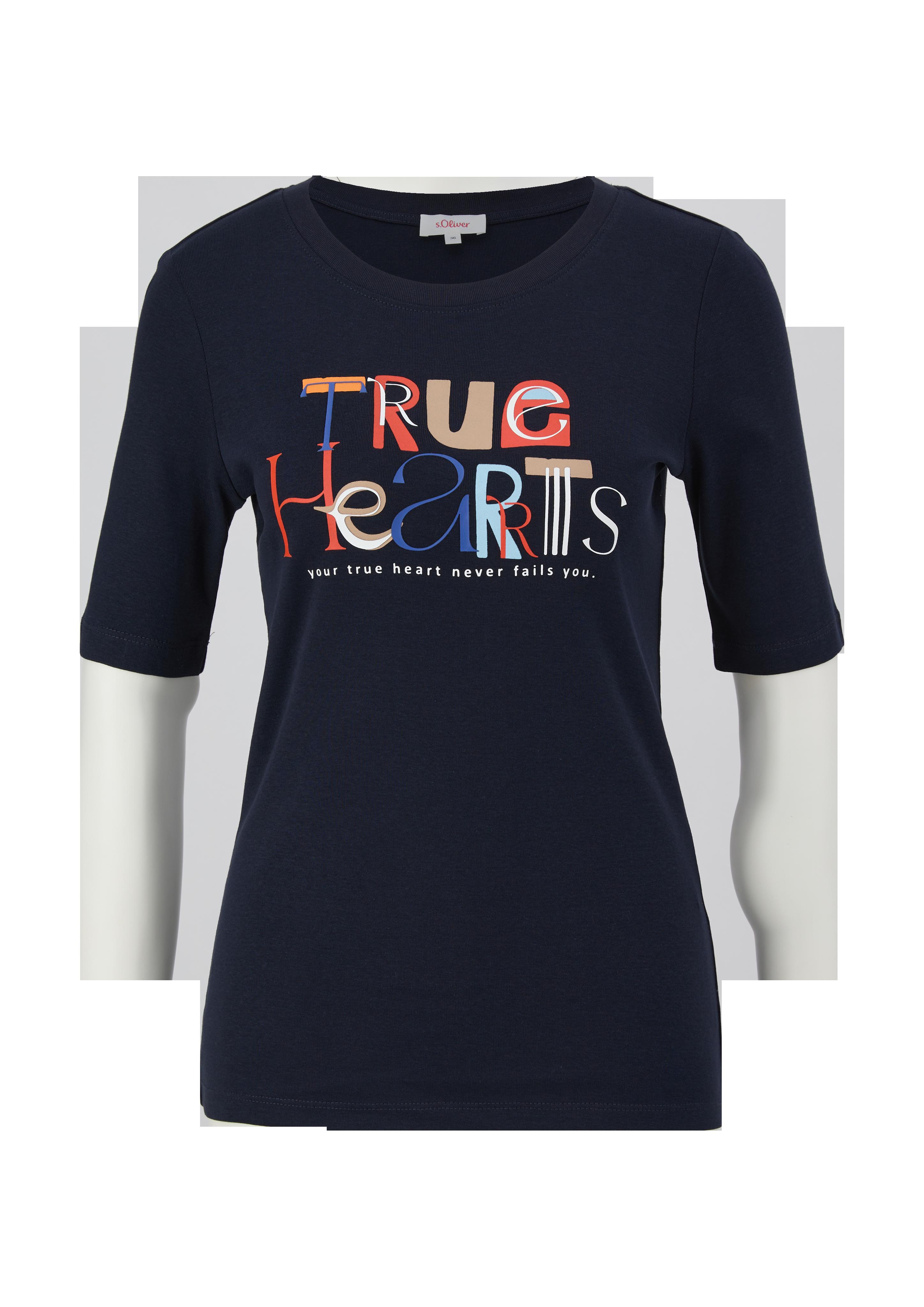 Baumwollshirt mit glänzendem Frontprint  2133065-59D0