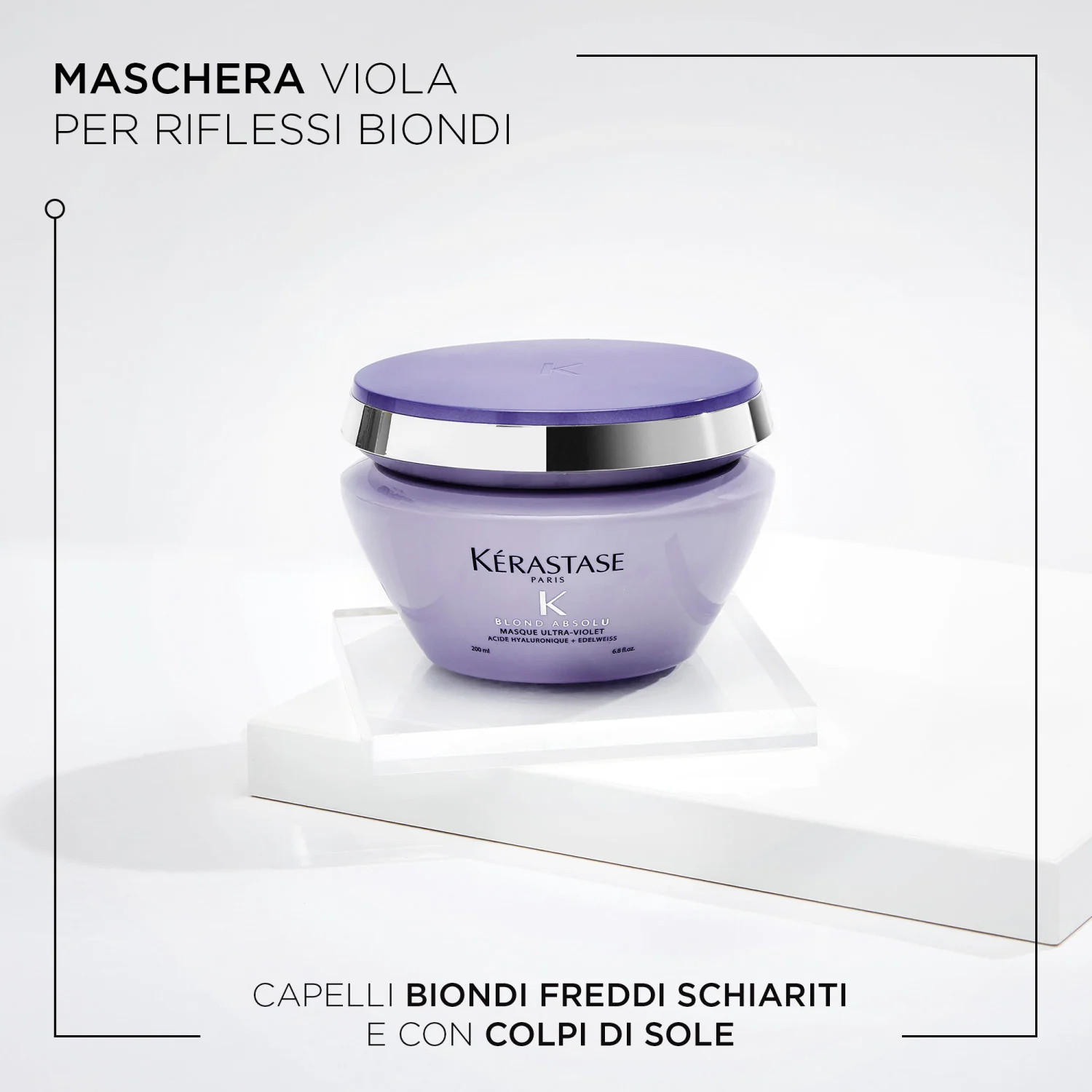 Mascarilla Blond Absolu Ultra-Violet - Mascarilla capilar iluminadora, protectora del color y reparadora.