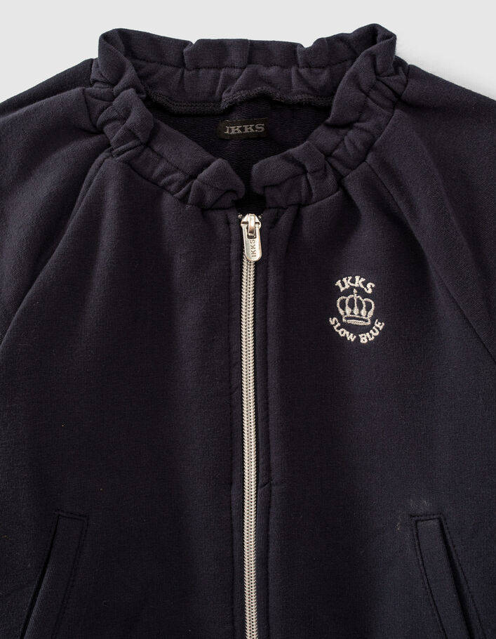 Cardigan marine à col élastiqué fille