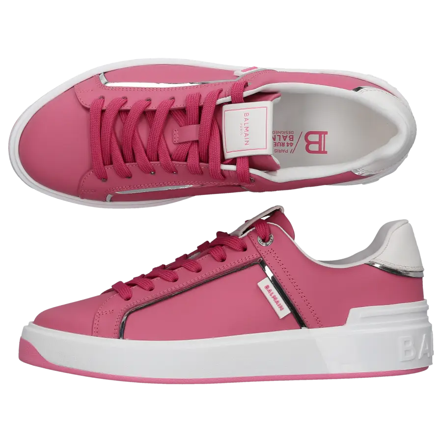 Balmain - Sneaker low B-COURT Kalbsleder - pink