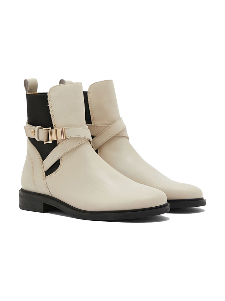 Tommy Hilfiger Shoes Leder-Chelsea-Boots in Creme günstig kaufen