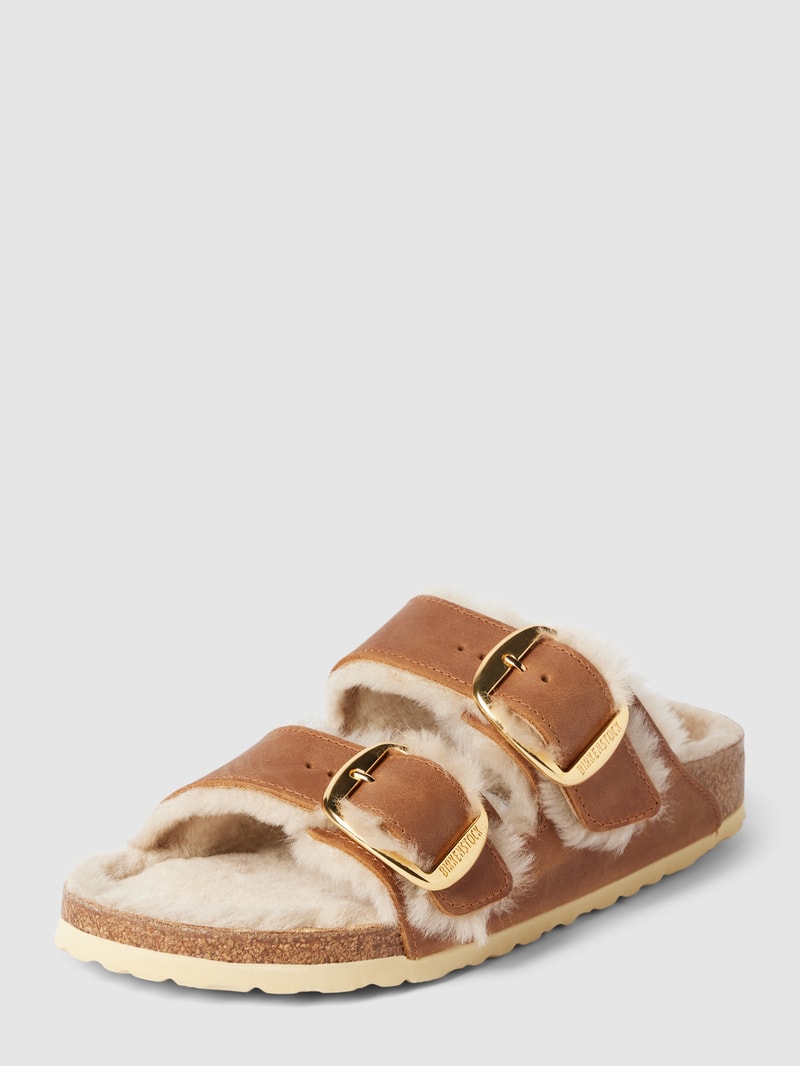 Slides mit Dornschließe Modell 'Arizona' in cognac