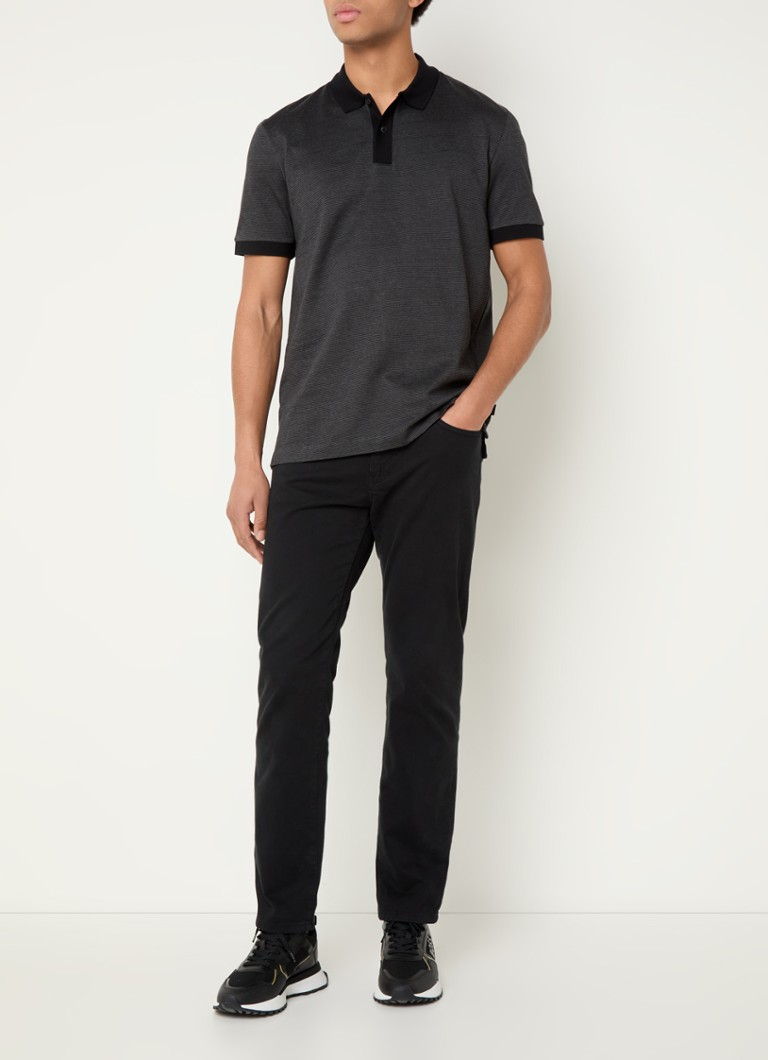 Polo HUGO BOSS Parlay de corte regular com microestampa