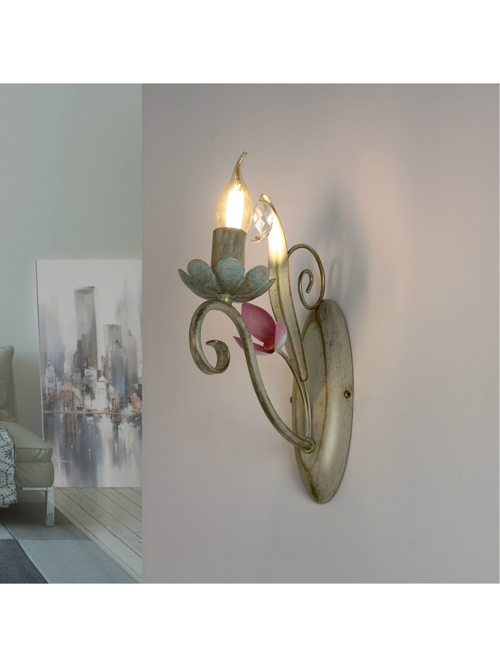 Licht-Erlebnisse Wandlampe in Weiß Rosa Grün günstig kaufen onesize
