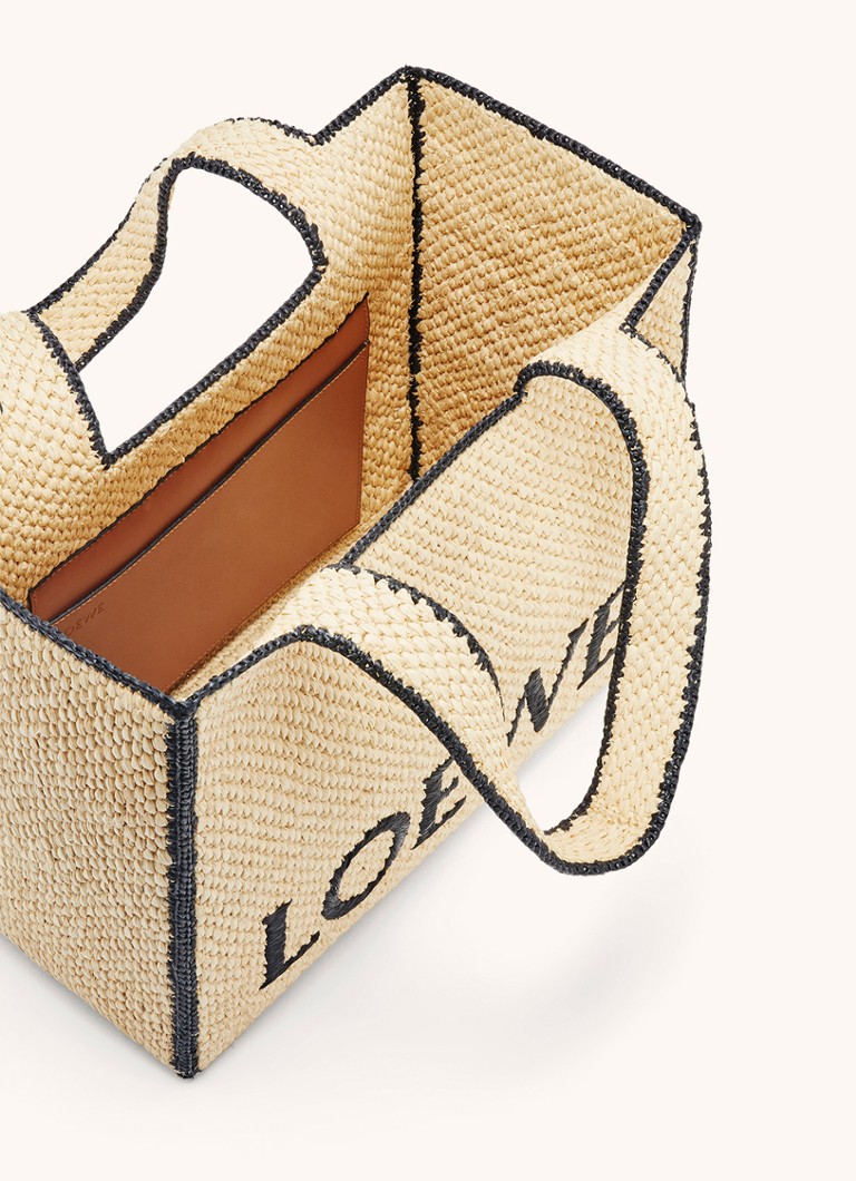 LOEWE Font Velká rafiová nákupní taška s logem