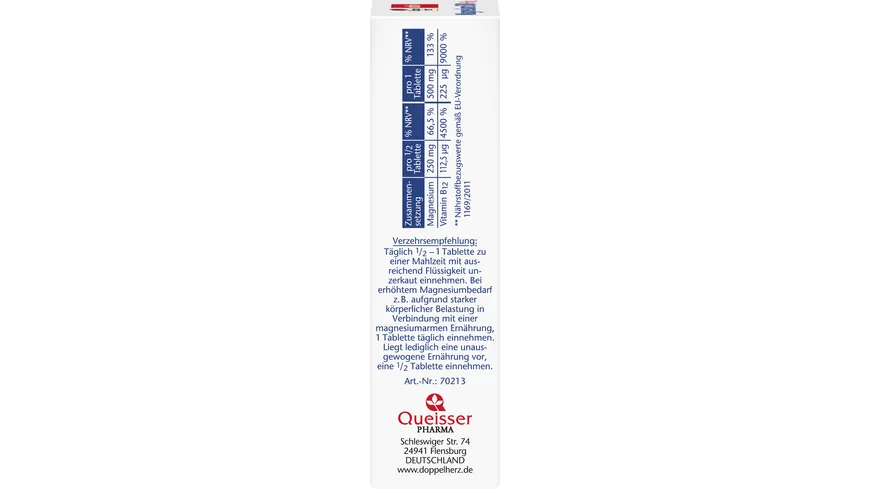 Doppelherz Magnesium 500 + B12 2-Phasen Depot 30 Depot-Tabletten