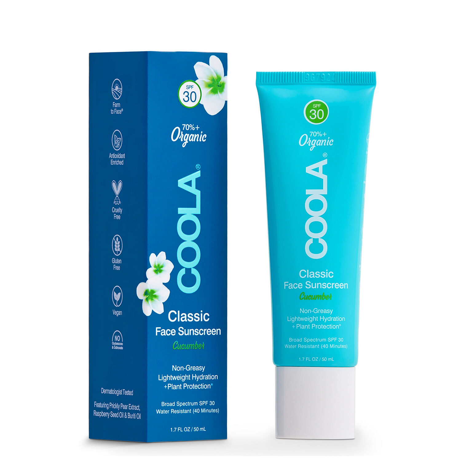 Coola Lotion Solaire Visage Classic SPF30 Concombre