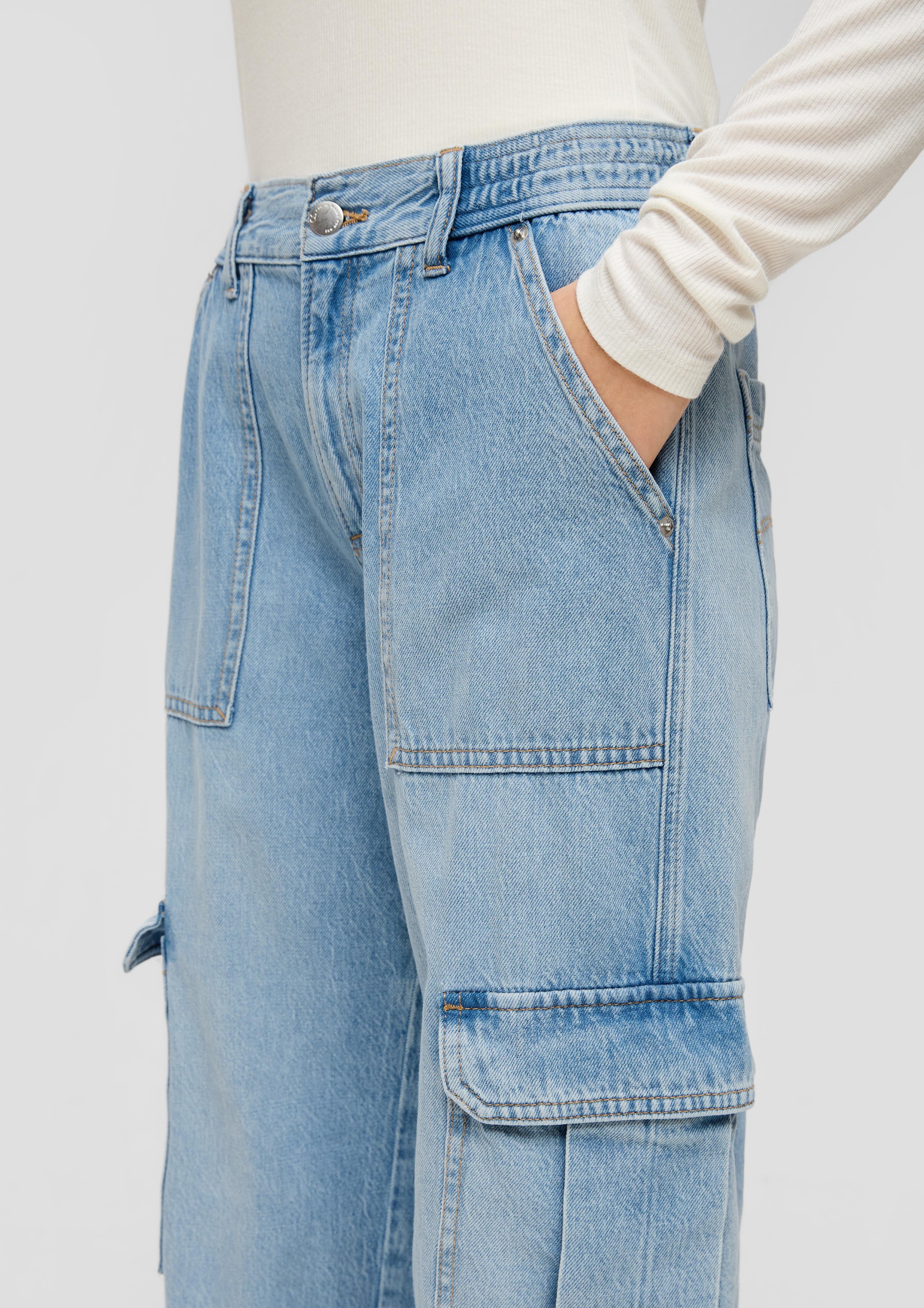 Jeans / Slim Fit / Mid Rise / Wide Leg / Cargo Style  2140612-54Y3