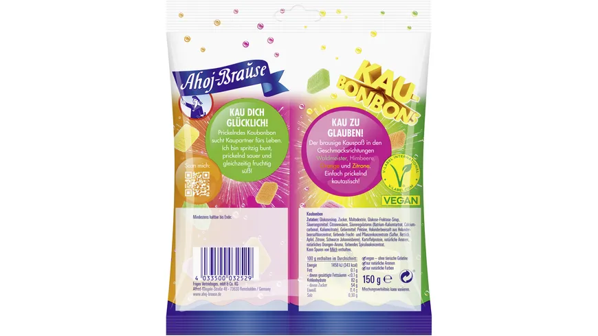 AHOJ BRAUSE Kaubonbons 150 g