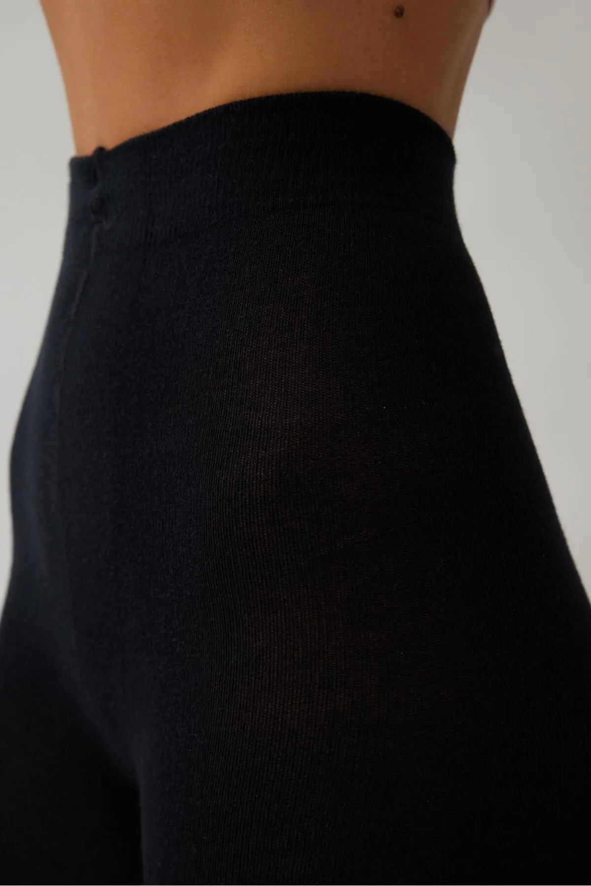 Katia&Bony  Einfarbige Damenstrumpfhose aus Baumwolle in Schwarz