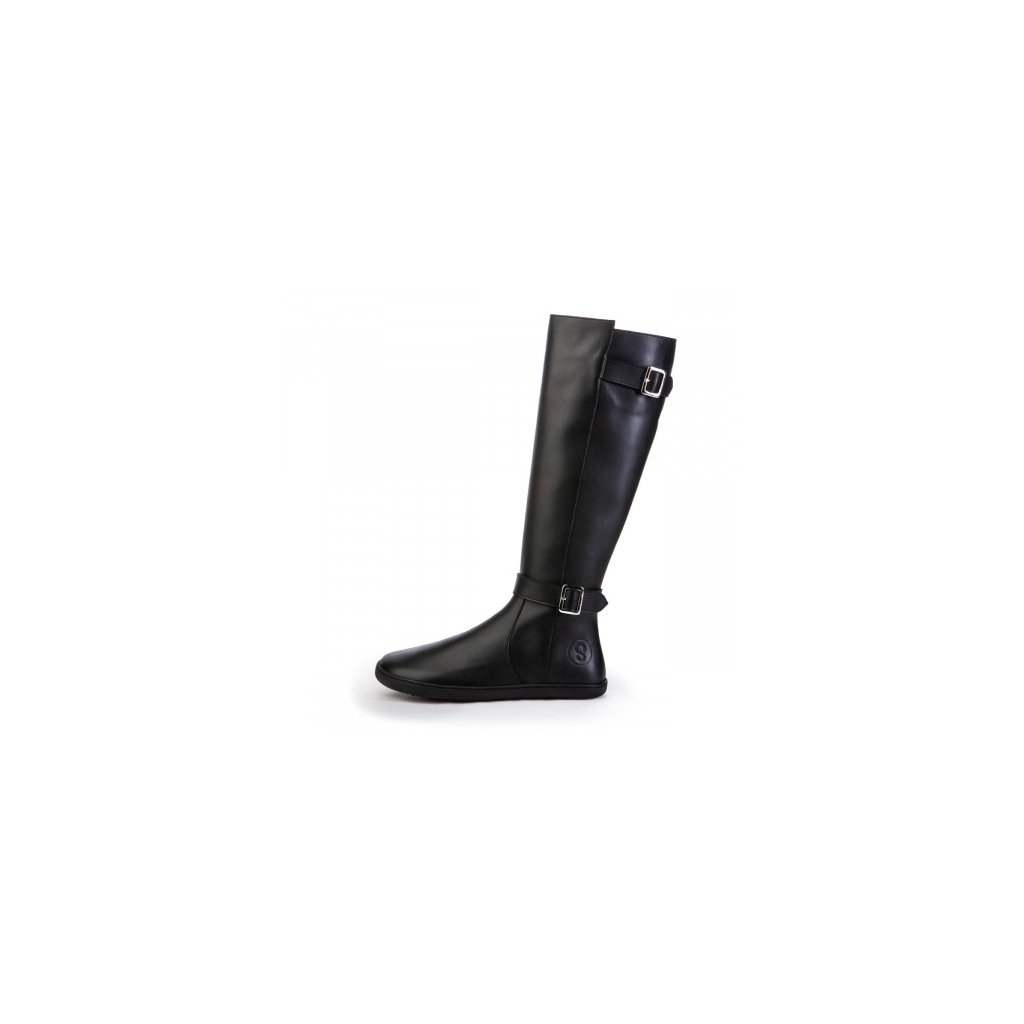 Shapen Glam Black Vegane schwarze Barfuß-Stiefel