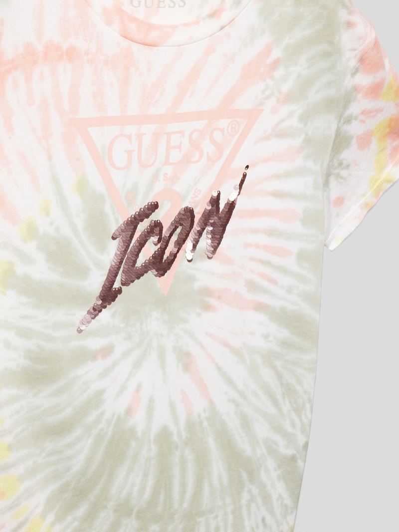 T-Shirt im Batik-Look in schilf