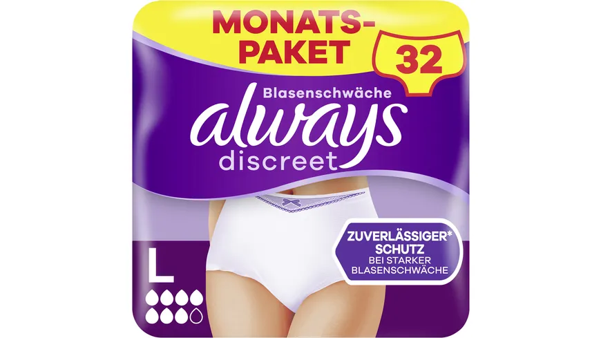 always discreet Inkontinenz Höschen Gr. L Monatspackung