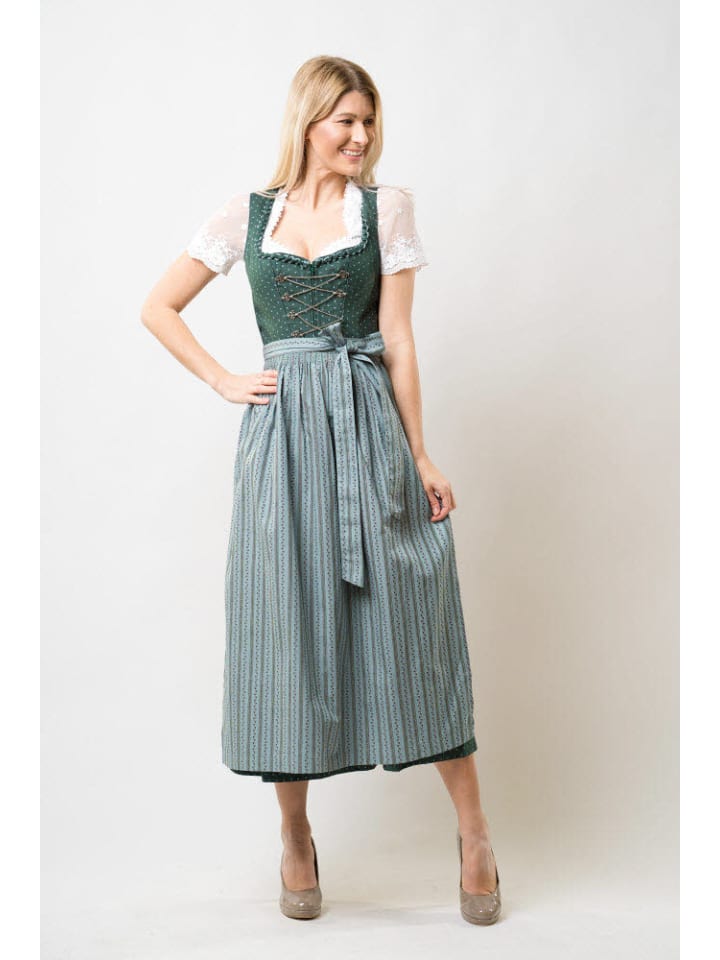Nübler Dirndl lang Thea in Petrol günstig kaufen