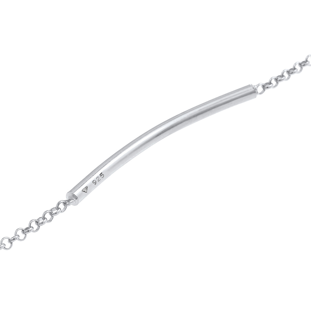 Elli Elli Bracelet Chaîne de pois pour dames Geo Look Minimal Basic en argent sterling Bracelet
