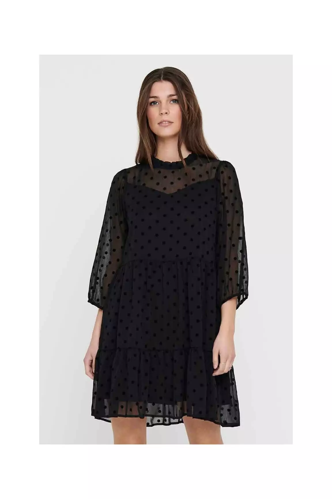 Only Robes Mi Longues Femme couleur noir
